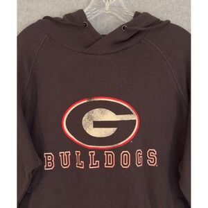 Georgia Bulldogs Hoodie Mens Large Gray NCAA Football Pullover Sweatshirt